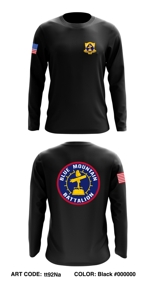 DICKINSON COLLEGE ARMY ROTC - THE BLUE MOUNTAIN BATTALION   Core Men's LS Performance Tee - tt92Na