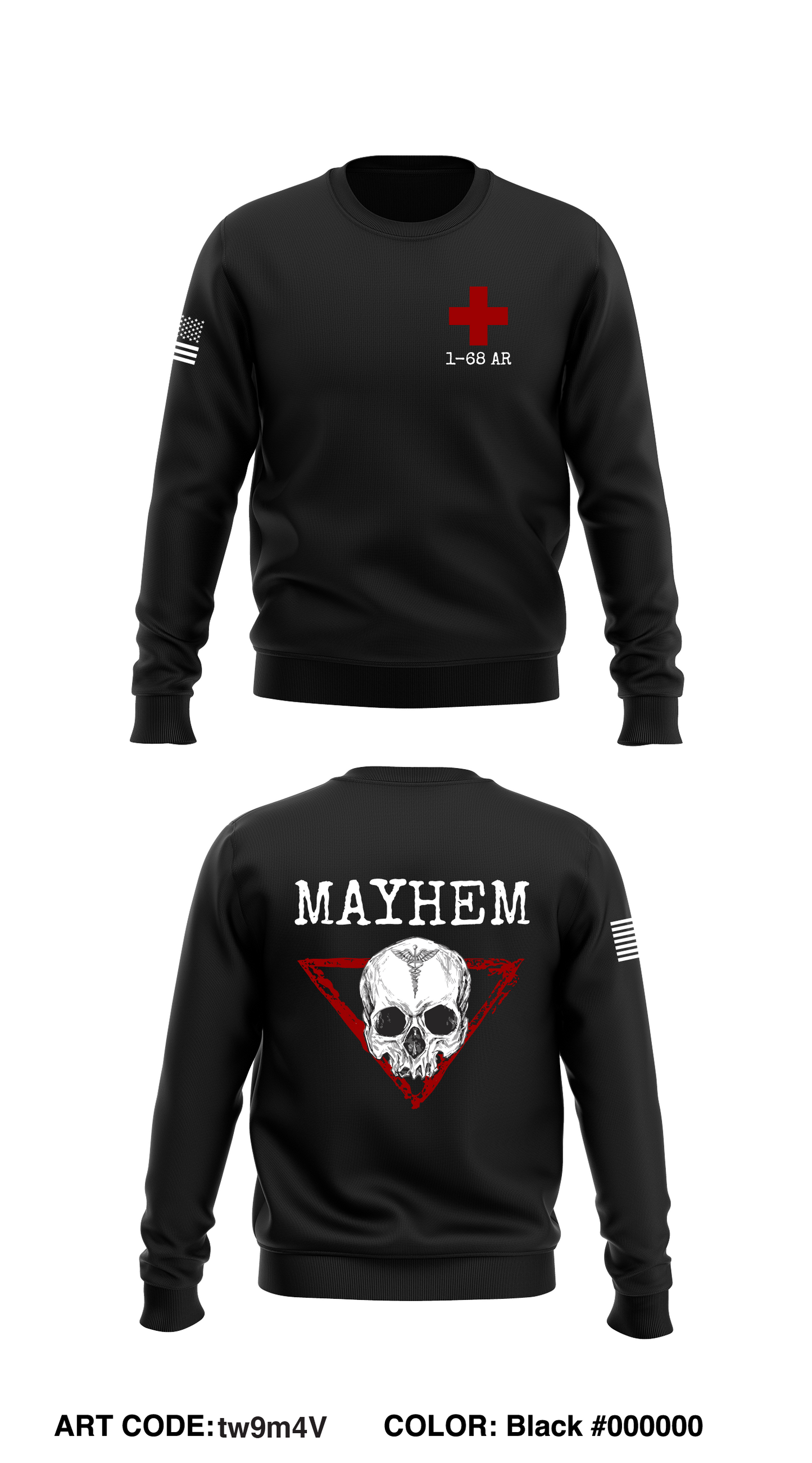 1-68 medics  Core Men's Crewneck Performance Sweatshirt - tw9m4V