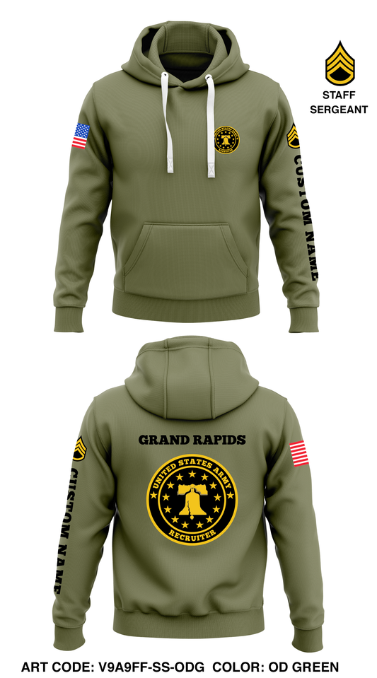 CUSTOM - Grand Rapids recruiting company  Store 1  Core Men's Hooded Performance Sweatshirt - v9a9ff-SS-ODG