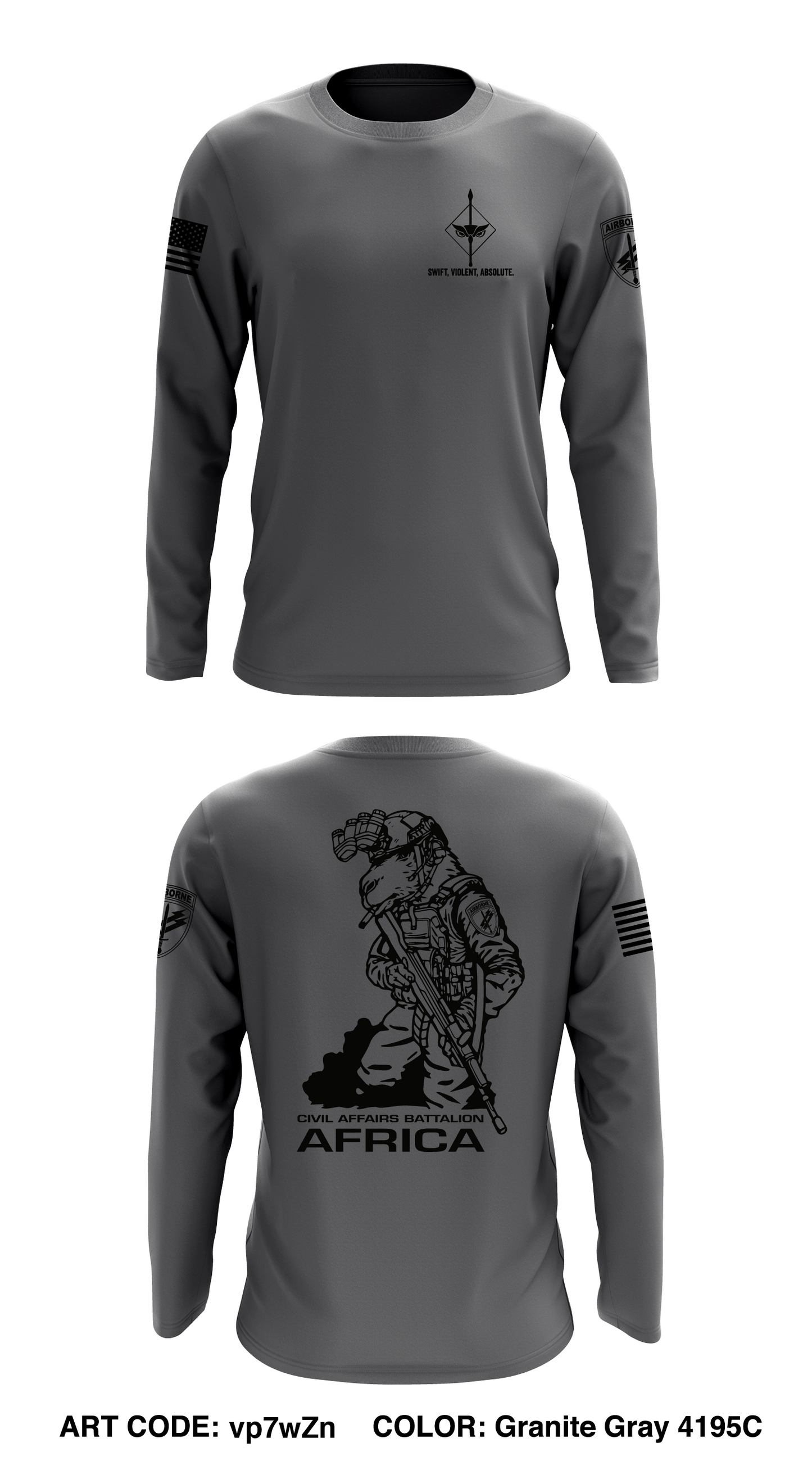 HQ (-) 411th Civil Affairs Battalion Core Men's LS Performance Tee - vp7wZn