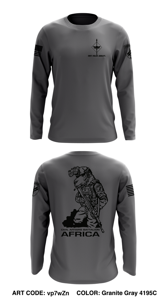 HQ (-) 411th Civil Affairs Battalion Core Men's LS Performance Tee - vp7wZn