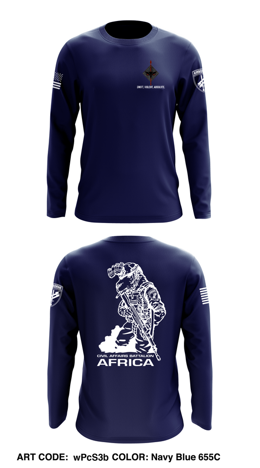HQ (-) 411th Civil Affairs Battalion Core Men's LS Performance Tee - wPcS3b