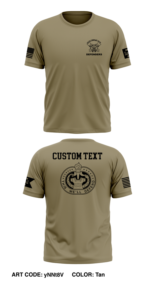 CUSTOM D CO, 35TH BN, 1ST EN BDE Core Men's SS Performance Tee - yNNt8V