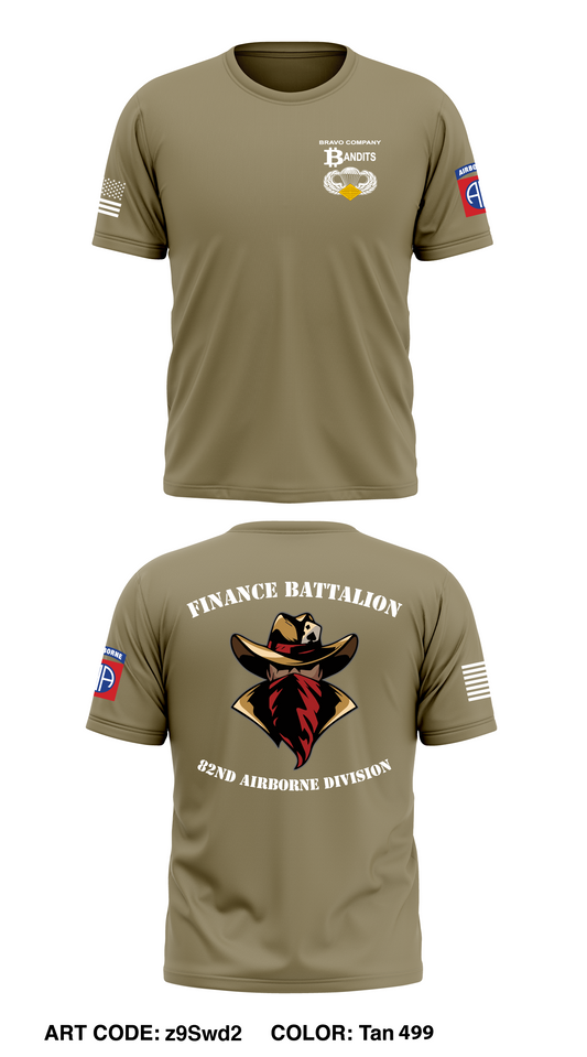 Bravo Company, Finance Battalion, 82nd Airborne Division Core Men's SS Performance Tee - z9Swd2