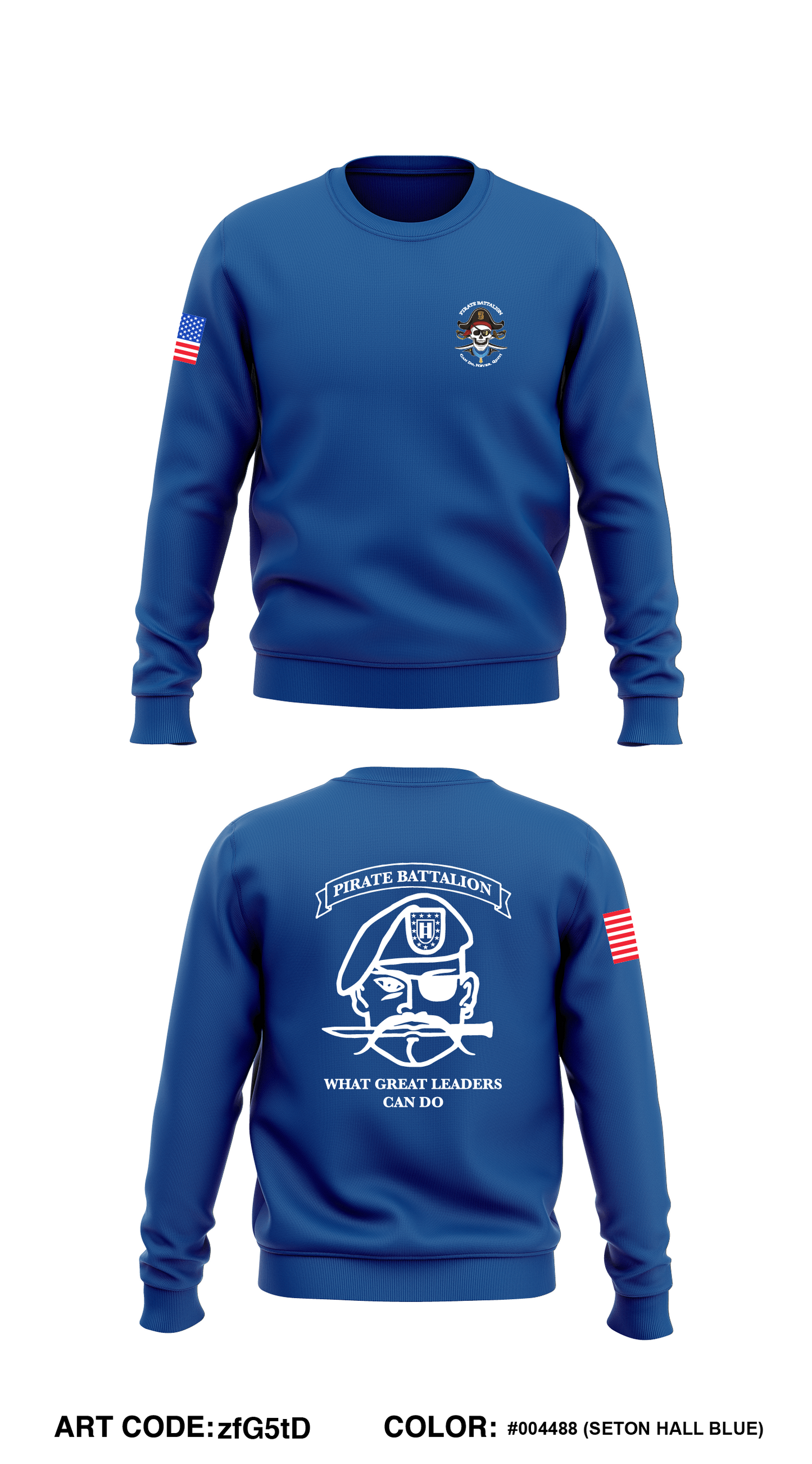 Pirate Battalion Core Men's Crewneck Performance Sweatshirt - zfG5tD